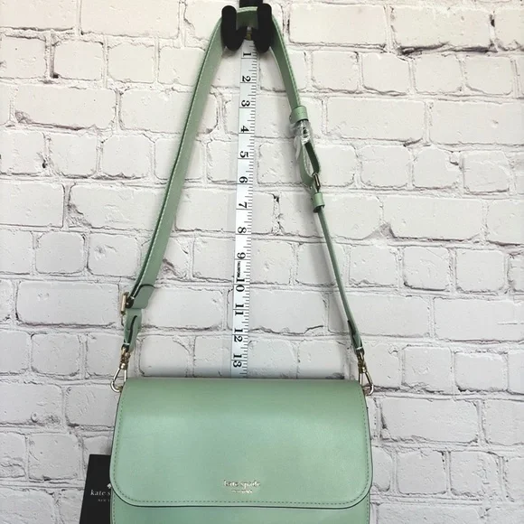 KATE SPADE Buddie Smooth Leather Medium Crossbody Pistachio Handbag--NWT - Picture 14 of 14